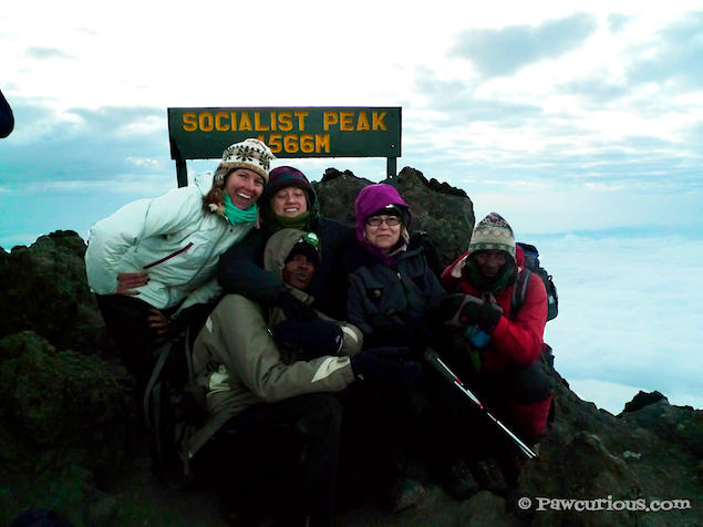 Socialist Peak with the team
