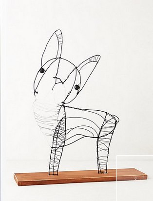 Wire Dog Sculpture By Kaitlyn McCane - anthropologie.com